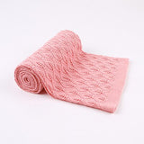 Knitting Toddler Blanket Newborn Swaddle Wrap Throw Blanket Super Soft Warm Multi Color Hollow Baby Sleeping Blanket