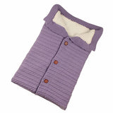 Warm Baby Sleeping Bag Footmuff Infant Button Knit Swaddle Cotton Knitting Envelope  Newborn Swadding Wrap Stroller Accessory