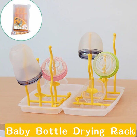 Baby Bottle Drying Rack Baby Milk Bottles Foldable Drying Rack  Baby Pacifier Feeding Cup Holder Storage Nipple Shelf