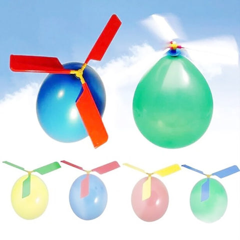 1Set Classic Children Flying Toy Balloon Airplane Helicopter For Kids Gift Outdoors toys Educational Toys Free Shipping