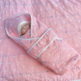 100% Cotton Baby Blanket 90X90cm Newborn Swaddle Stroller Wrap 6 Layers Quilt Muslin Wrap Swaddle Stroller Baby Blankets