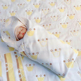 100% Cotton Baby Blanket 90X90cm Newborn Swaddle Stroller Wrap 6 Layers Quilt Muslin Wrap Swaddle Stroller Baby Blankets