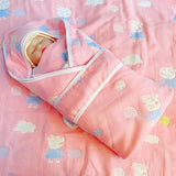 100% Cotton Baby Blanket 90X90cm Newborn Swaddle Stroller Wrap 6 Layers Quilt Muslin Wrap Swaddle Stroller Baby Blankets