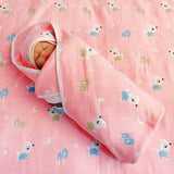 100% Cotton Baby Blanket 90X90cm Newborn Swaddle Stroller Wrap 6 Layers Quilt Muslin Wrap Swaddle Stroller Baby Blankets